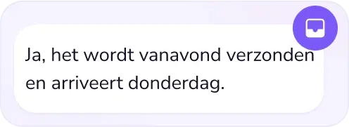 Supportreactie via sms