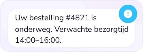 Update over de bezorging van de bestelling