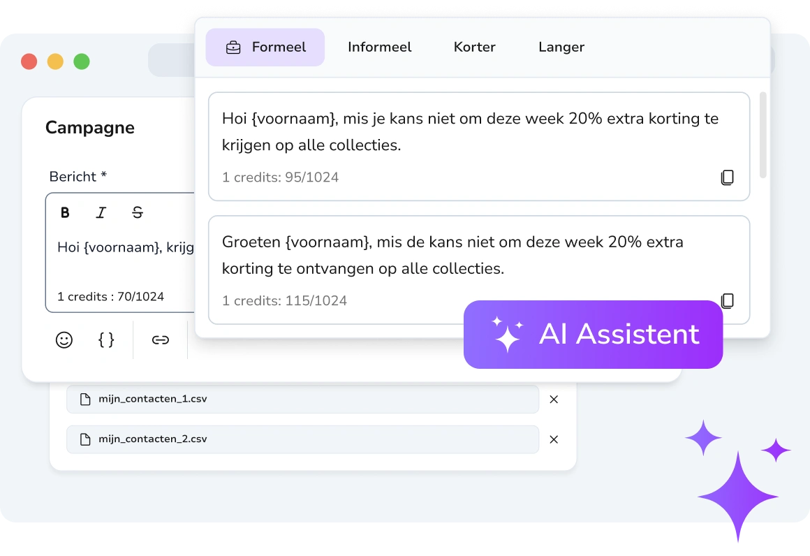 Gebruiker die een door AI gegenereerd WhatsApp-bericht op zijn telefoon bekijkt, verrijkt met gepersonaliseerde en goed presterende tekst voor een betere betrokkenheid.