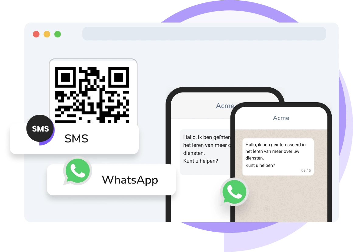 Screenshot van het TopMessage QR-code-dashboard met analyses, scantracking en gegenereerde QR-codes.