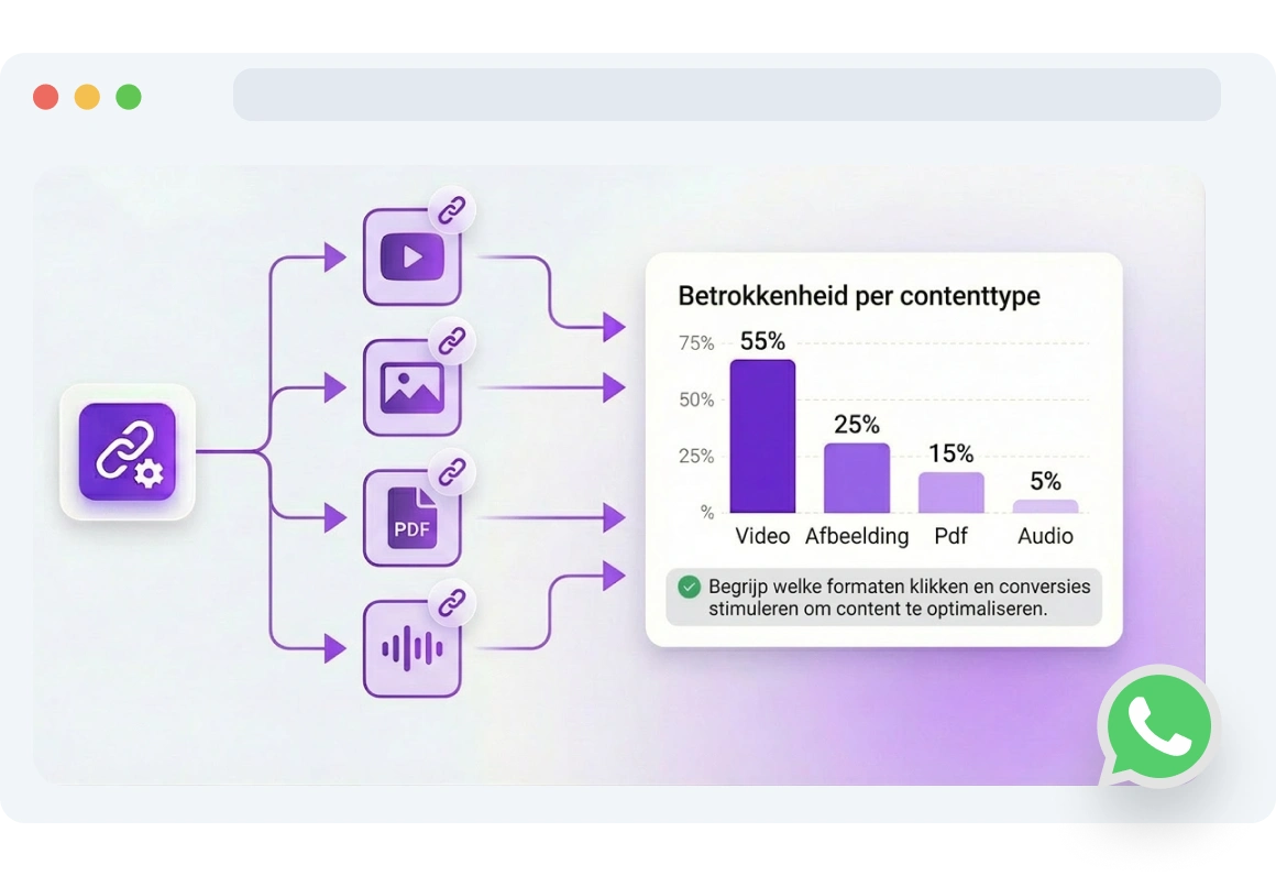 Screenshot van de pagina met WhatsApp Google Analytics-integratie van TopMessage.