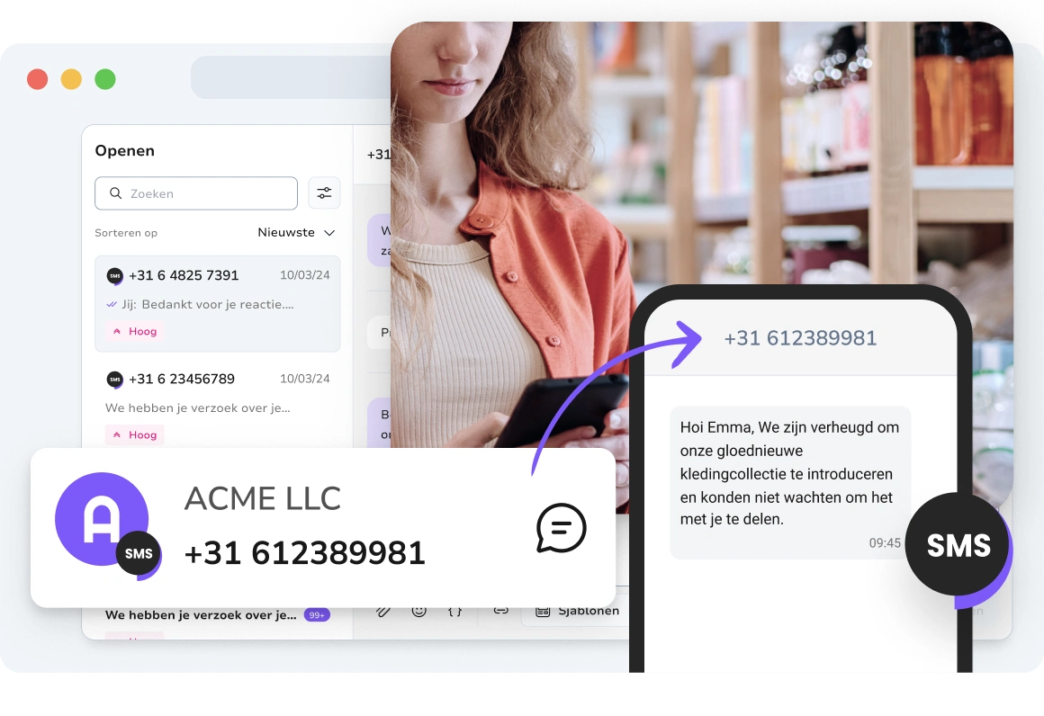 Toegewijde virtuele telefoonnummers voor sms-berichten met TopMessage