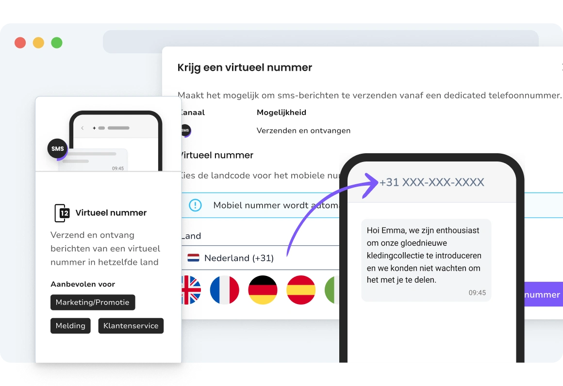 Virtuele lokale telefoonnummers van TopMessage voor sms om de zakelijke betrokkenheid te vergroten
